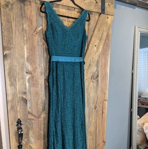 Adrianna Papell lace full length dress